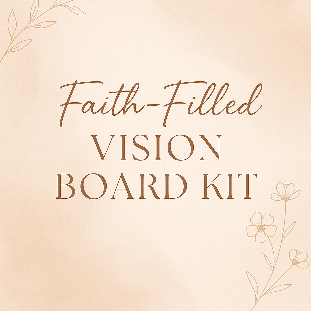 Christian Vision Board Printable Kit | Scripture-Based Goal Setting